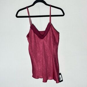 She Is…Rasperry Caterina’s Top Satiny Spaghetti Strap Camisole Tank Top XL NWT